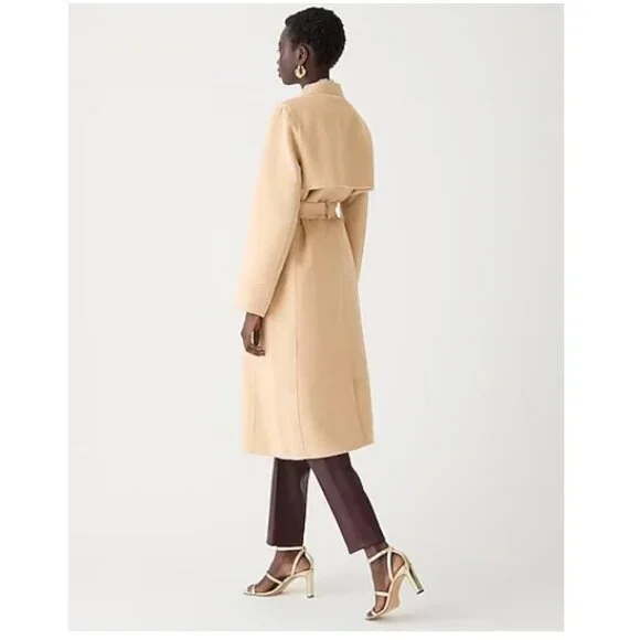 J.Crew $398 Harriet Trench Coat Natural Sand Size L BU070 - Picture 4 of 8